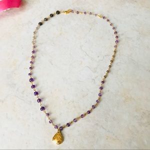 Stella & Dot La Folie Necklace in Amethyst